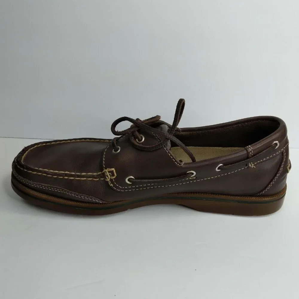 Rockport Washable Footwear Brown Leather Boat Shoes Loafers Size 11.5M